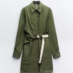 Zara Belted Mini Shirtdress